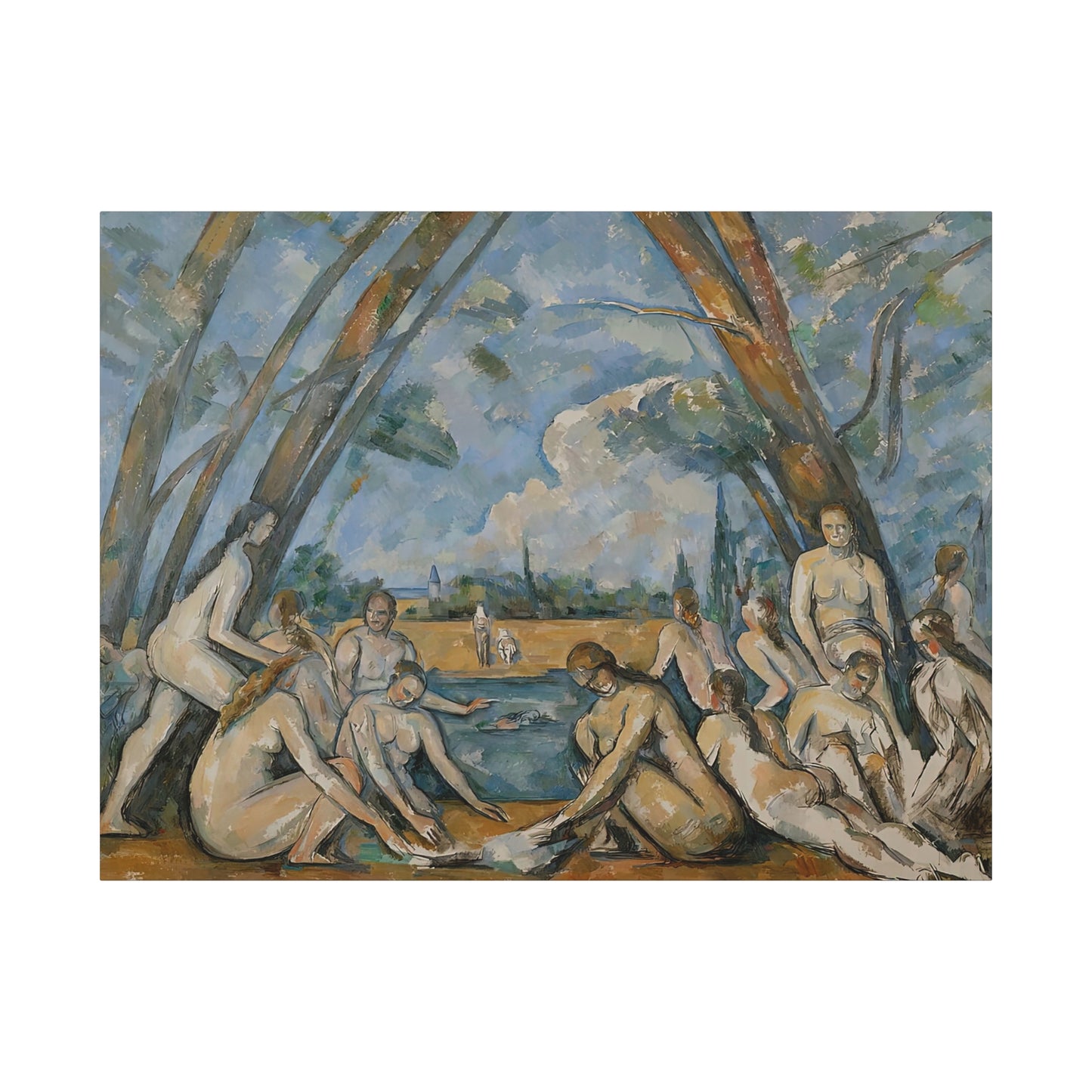 Cézanne, Paul - The Large Bathers (1906) - Canvas Block, unframed