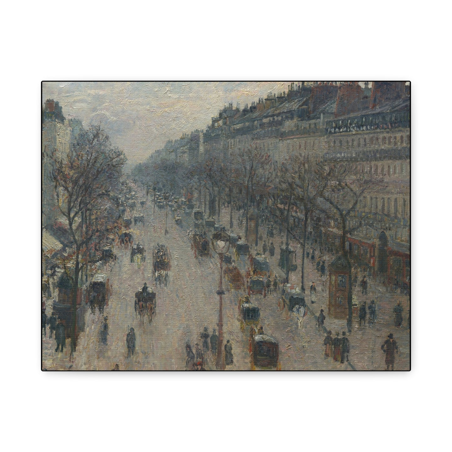 Pissarro, Camille - Boulevard Montmartre, Winter Morning (1897) - Canvas Block, unframed