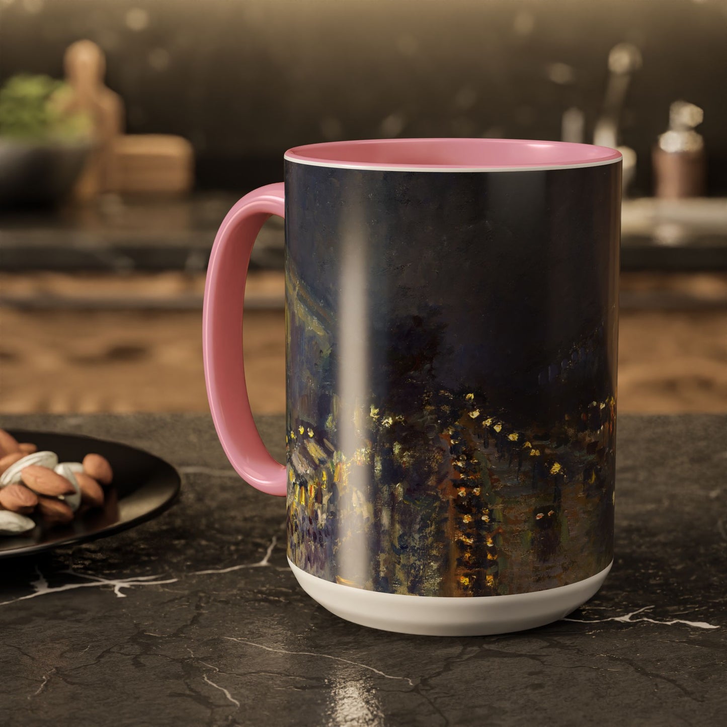 Pissarro, Camille - The Boulevard Montmartre At Night (1897) - Colorful Accent Mugs
