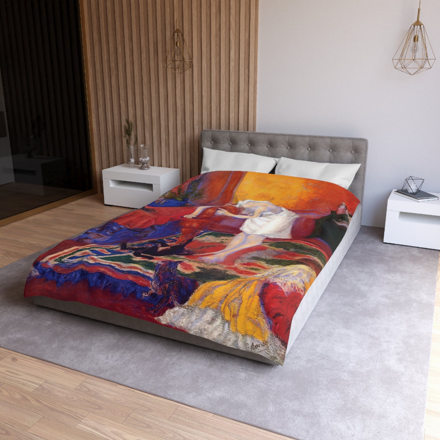 Ranson, Paul - The Golden Head of Hair (1909) - Microfiber Duvet Cover