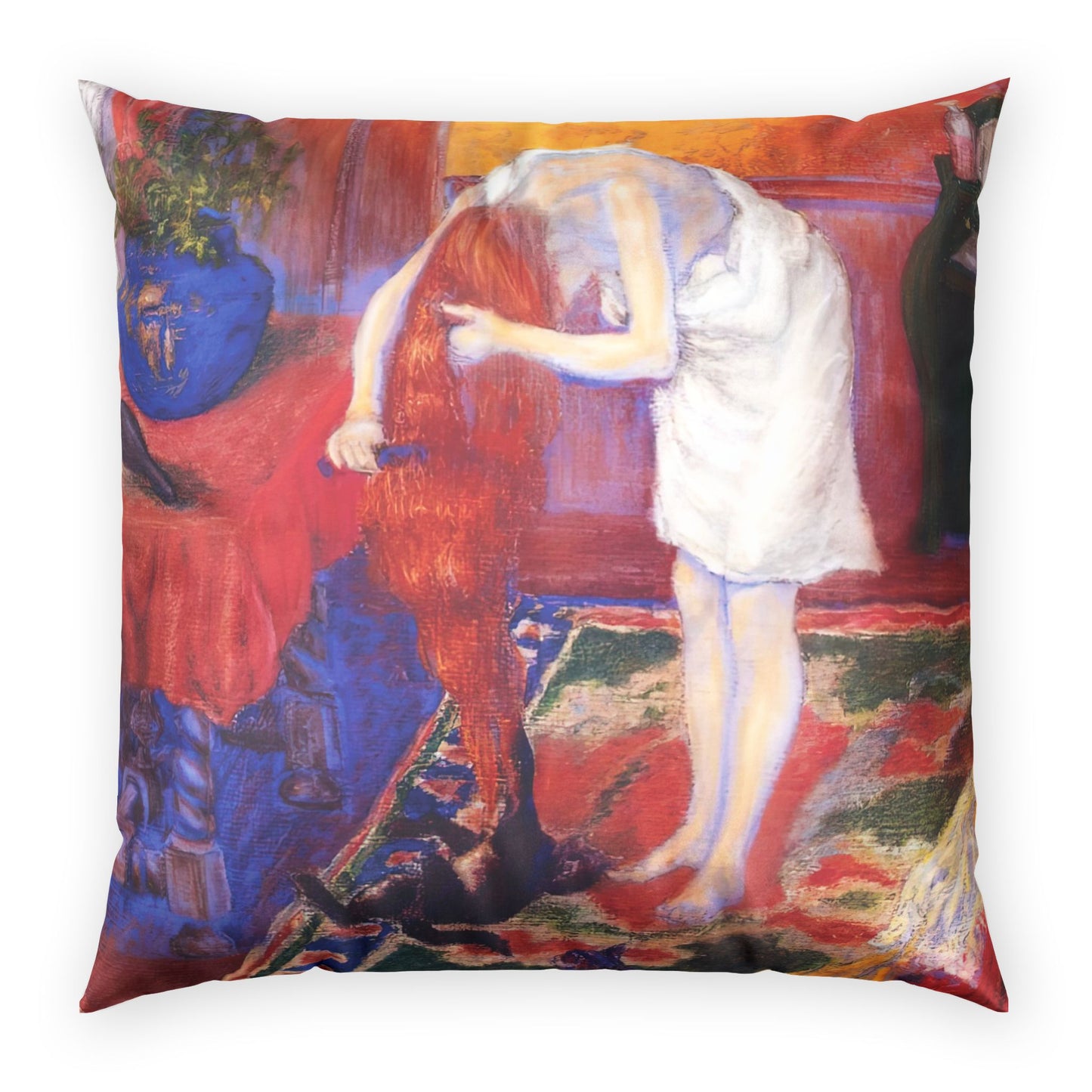 Ranson, Paul - The Golden Head of Hair (1909) - Poly Velvet Pillow