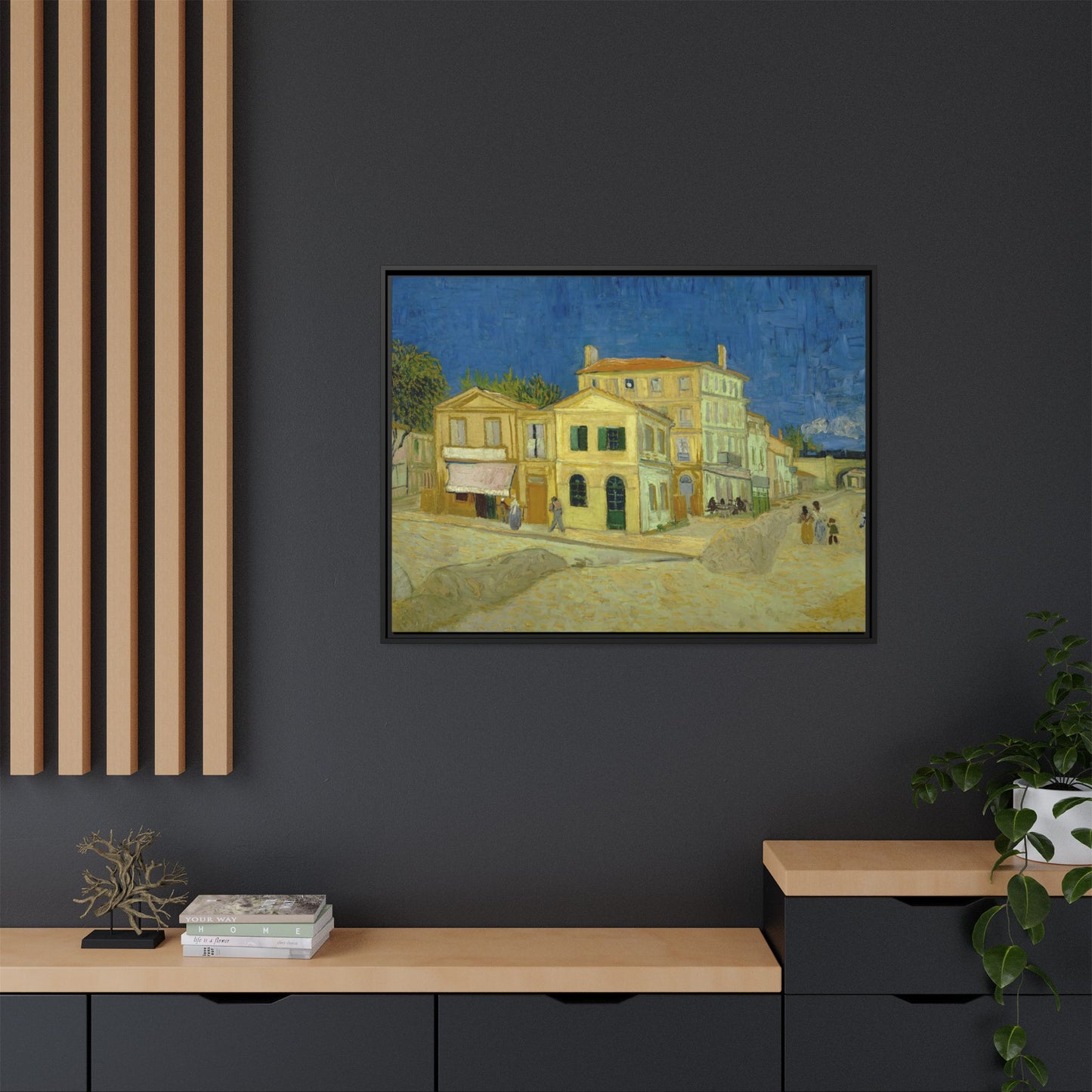 Van Gogh, Vincent - The Yellow House (1888) - Matte Canvas, Framed