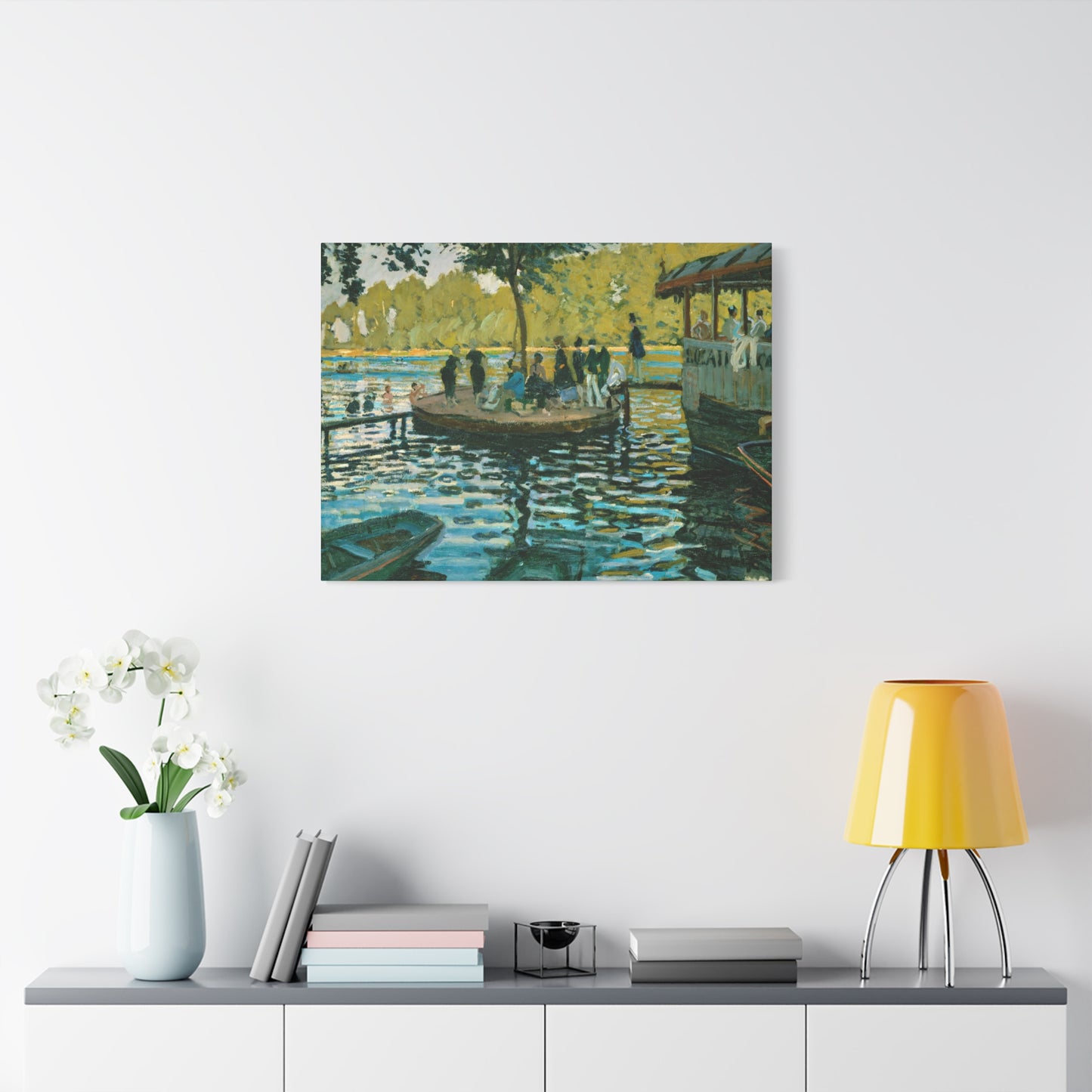 Monet, Claude - La Grenouillere (1869) - Canvas Block, unframed