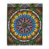 Pacio, Adam - Emerald Arrows Mandala - Arctic Fleece Blanket