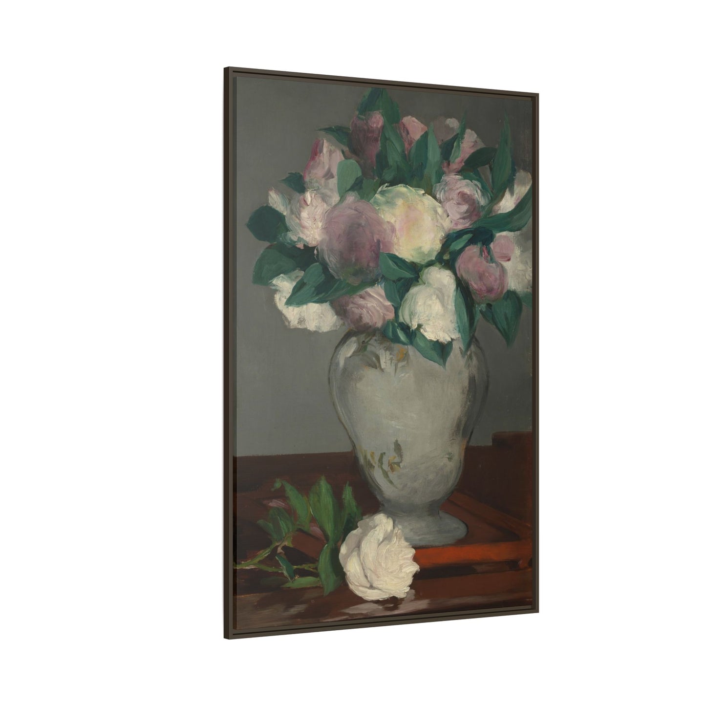 Manet, Édouard - Peonies (1864) - Matte Canvas, Framed