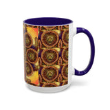 Lion Summer Mandala - Colorful Accent Mugs