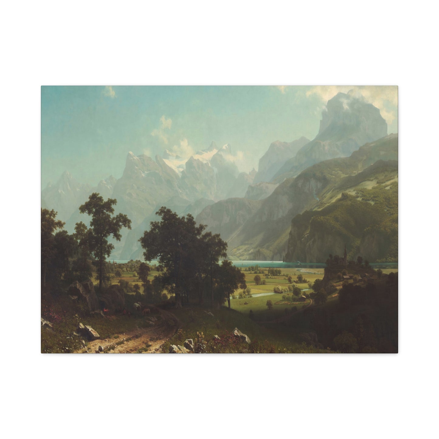 Bierstadt, Albert - Lake Lucerne (1858) - Canvas Block, unframed