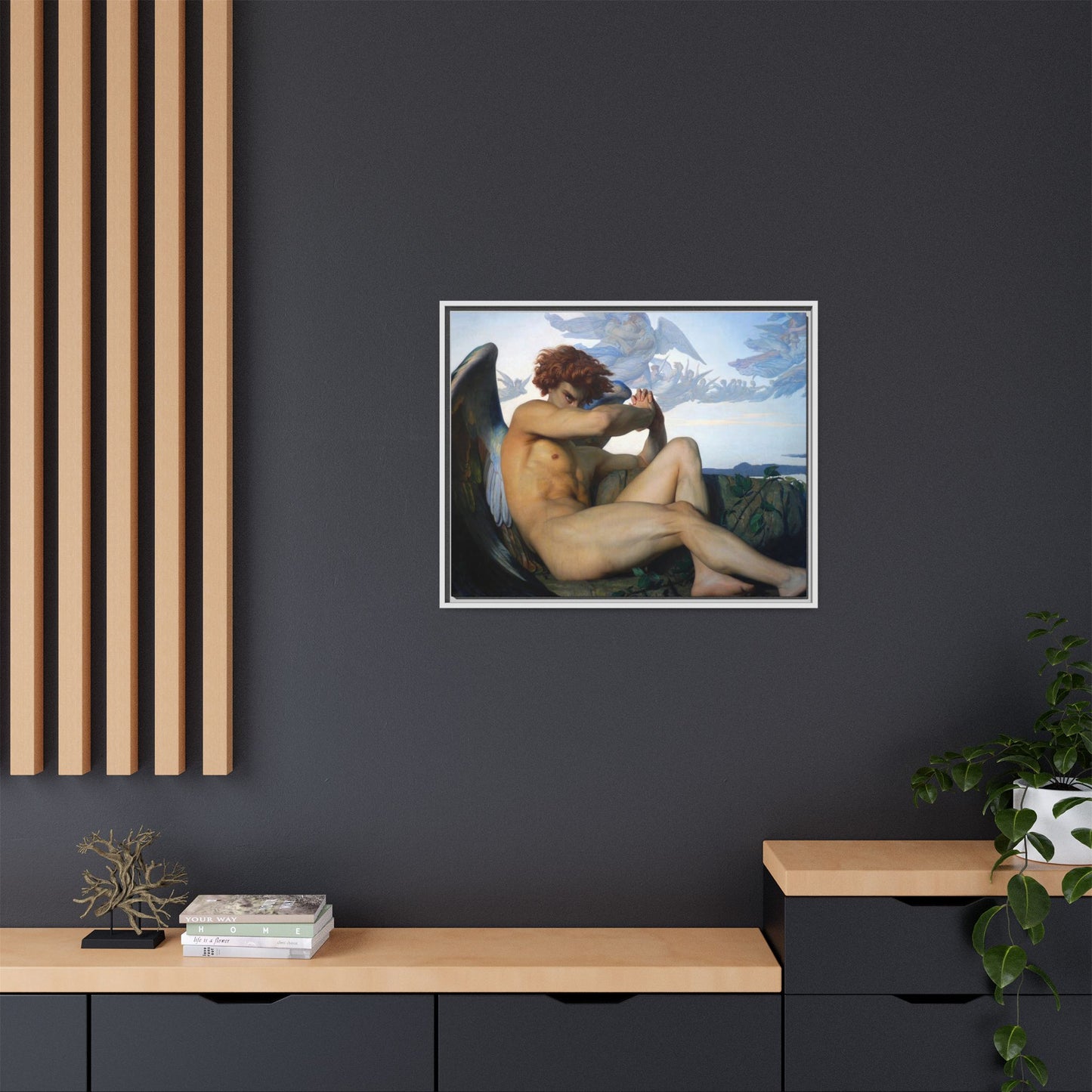 Cabanel, Alexandre - The Fallen Angel (1847) - Matte Canvas, Framed
