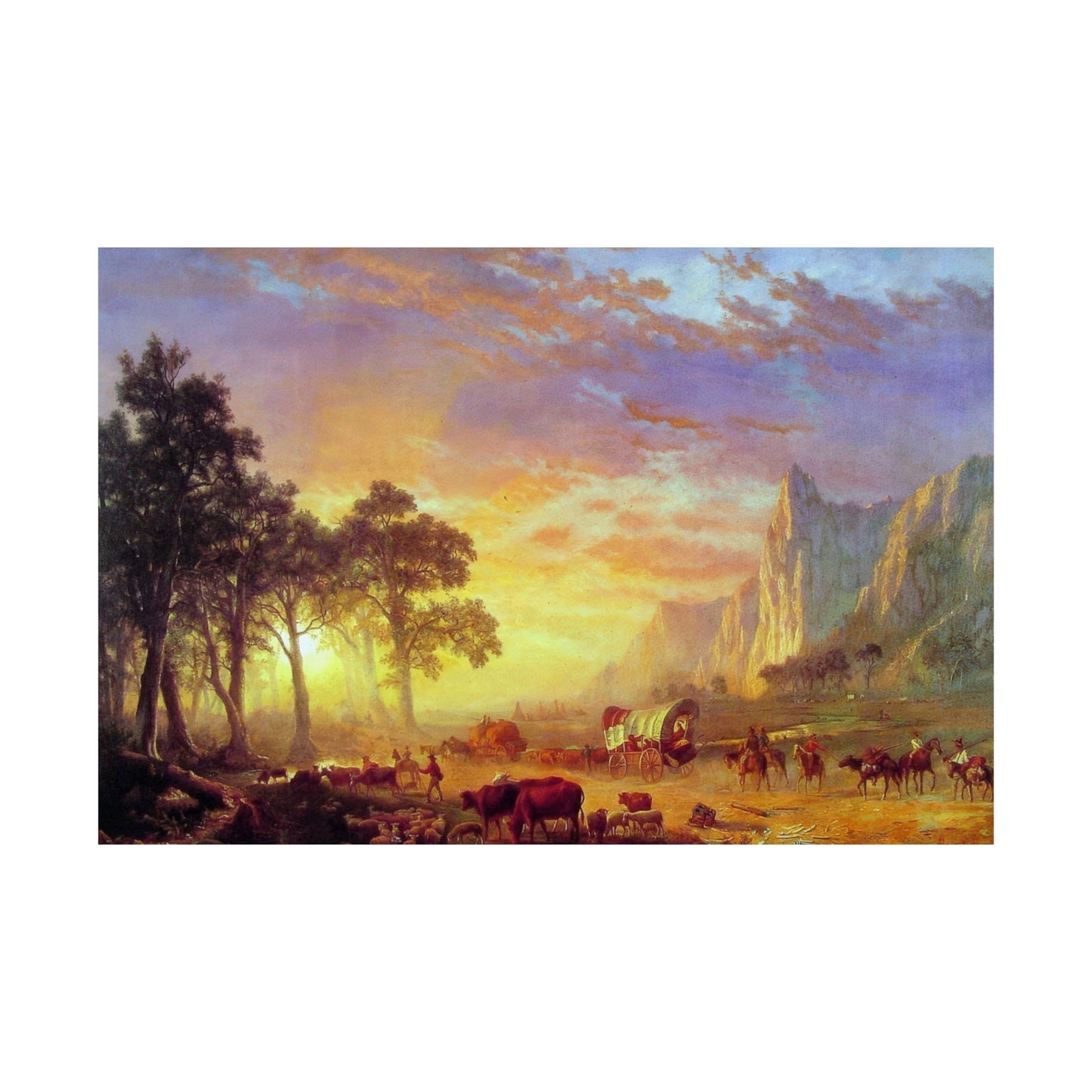 Bierstadt, Albert - Oregon Trail (1869) - Satin Posters