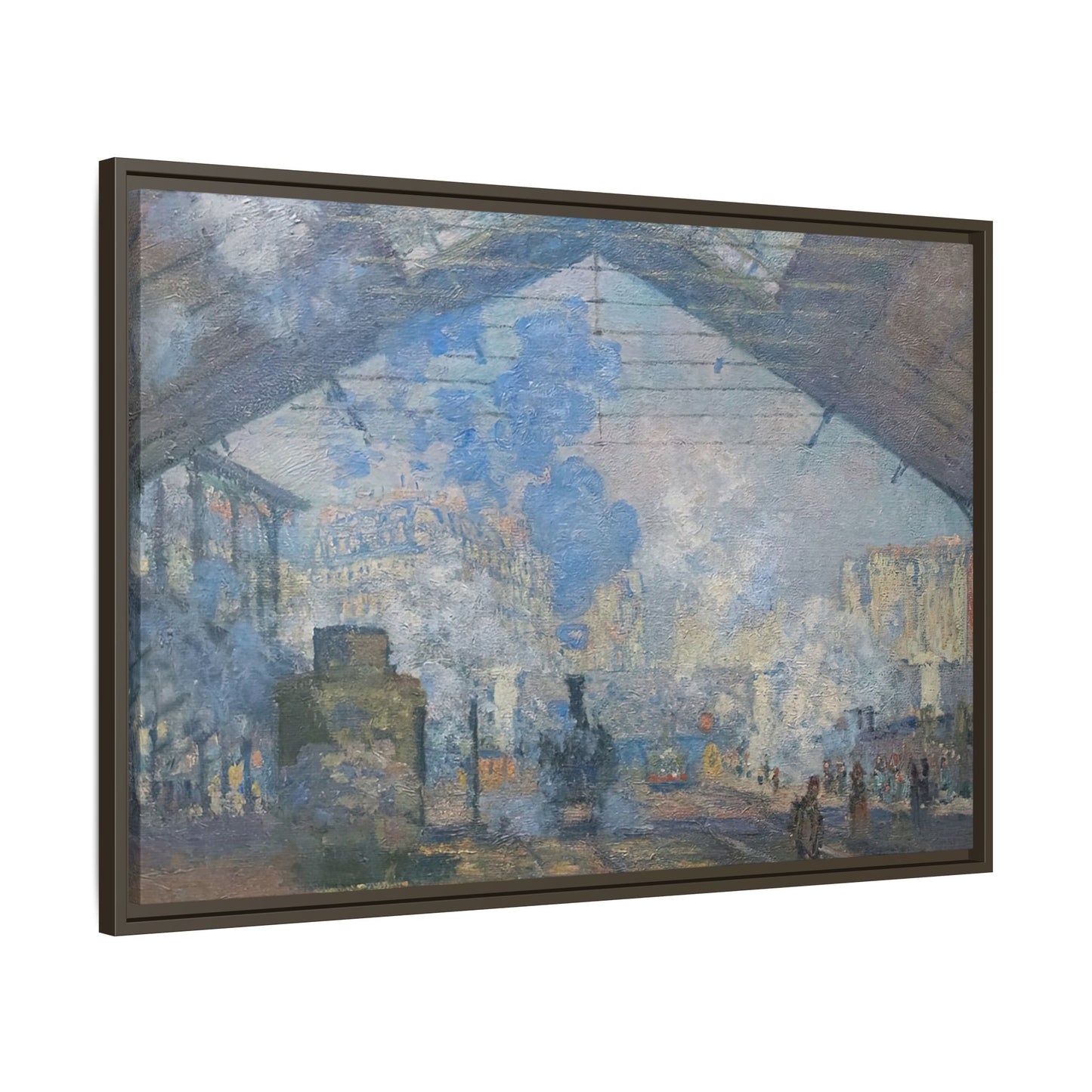 Monet, Claude - Le Gare Saint-Lazare (1877) - Matte Canvas, Framed