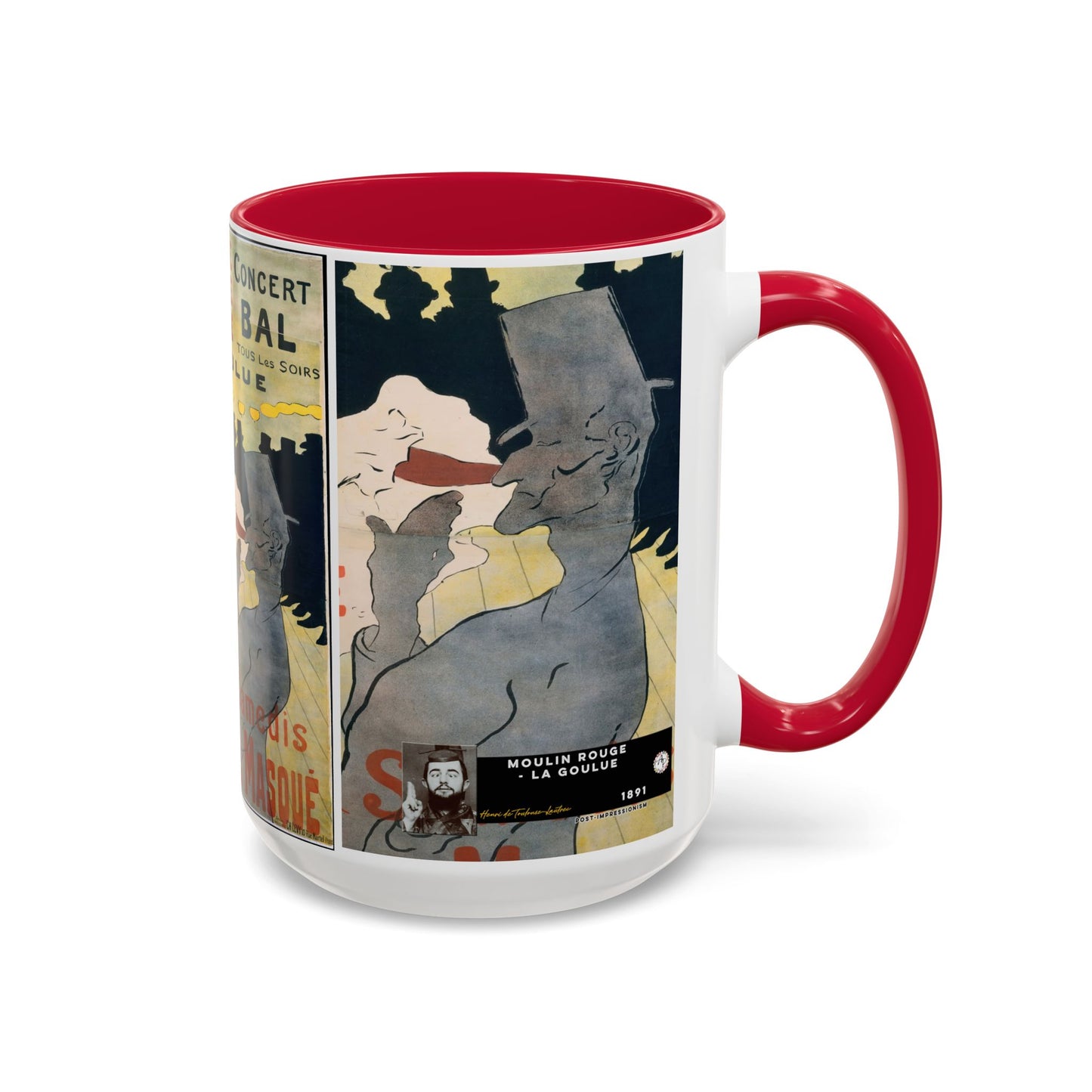 Toulouse-Lautrec, Henri - Moulin Rouge - La Goulue (1891) - Colorful Accent Mugs