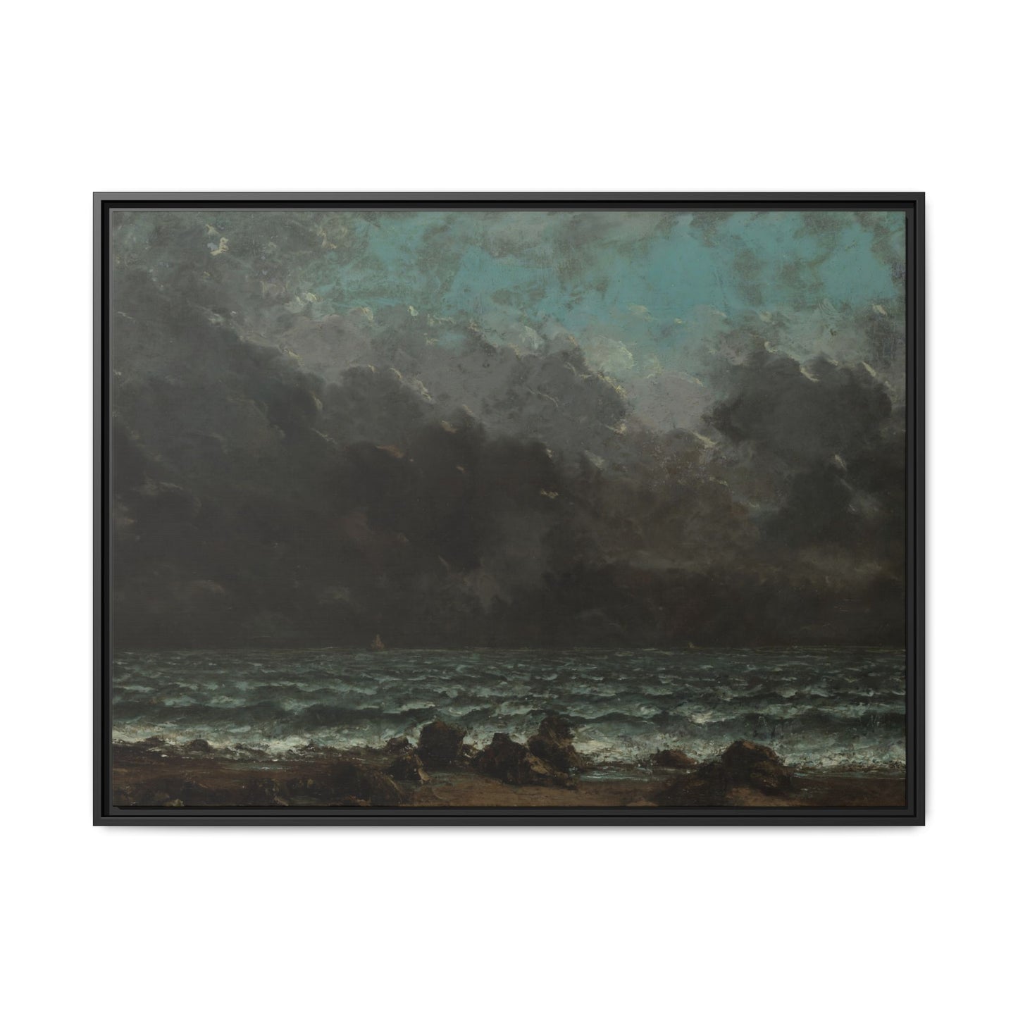 Courbet, Gustave - The Sea (1865) - Matte Canvas, Framed