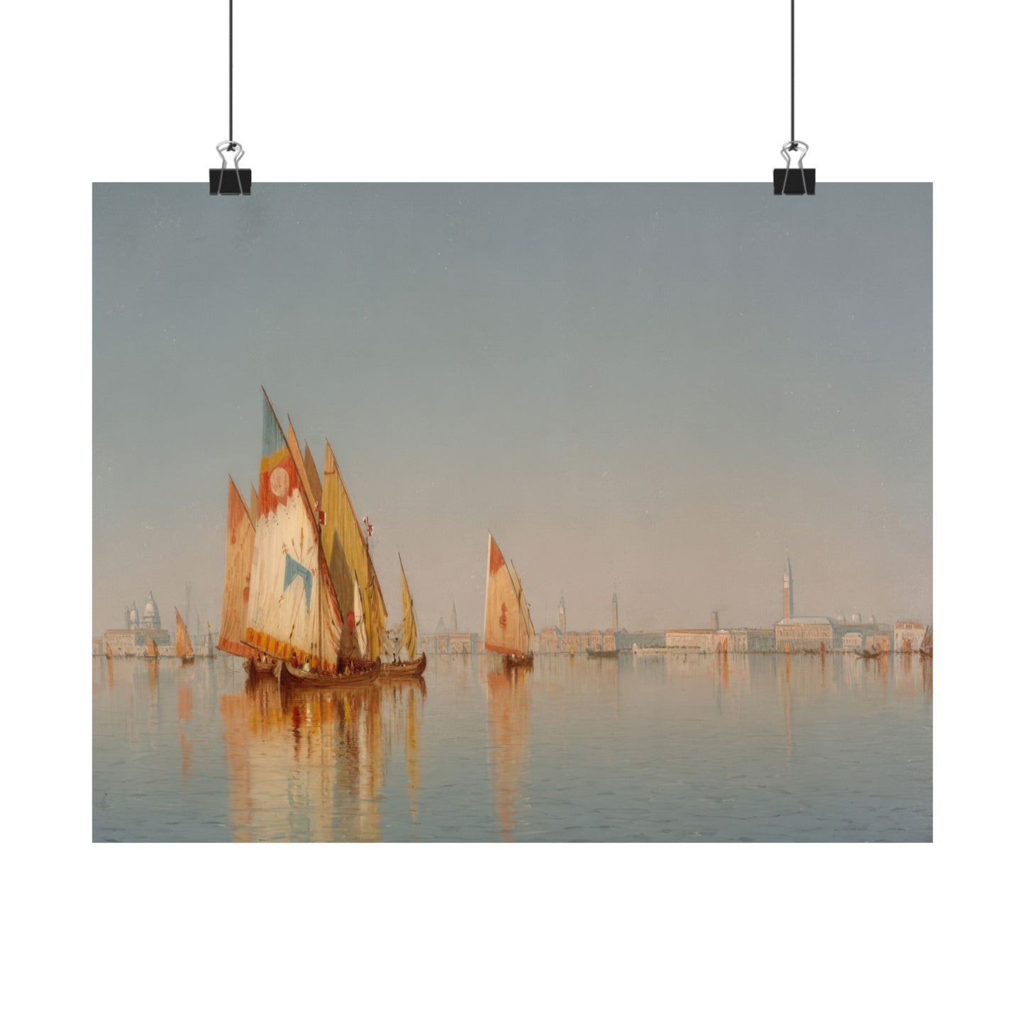 Gifford, Sanford Robinson - Venetian Sails: A Study (1873) - Satin Posters