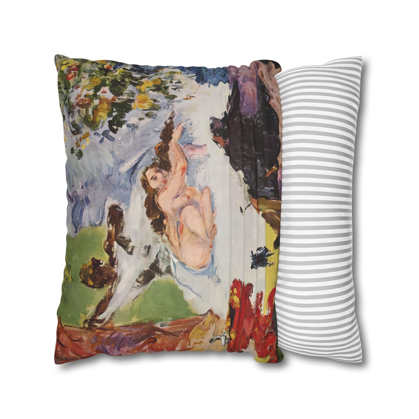 Cézanne, Paul - A Modern Olympia (1874) - Suede Square Pillowcase