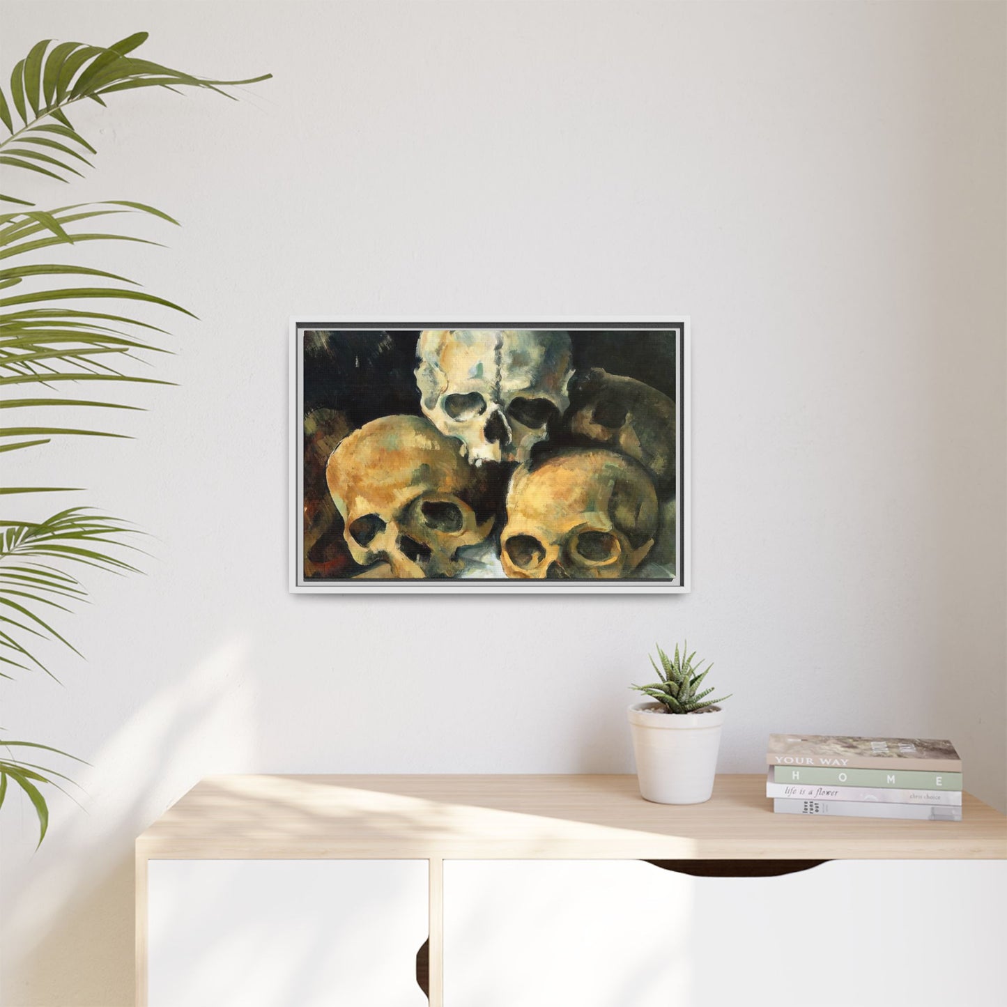 Cézanne, Paul - Pyramid of Skulls (1901) - Matte Canvas, Framed
