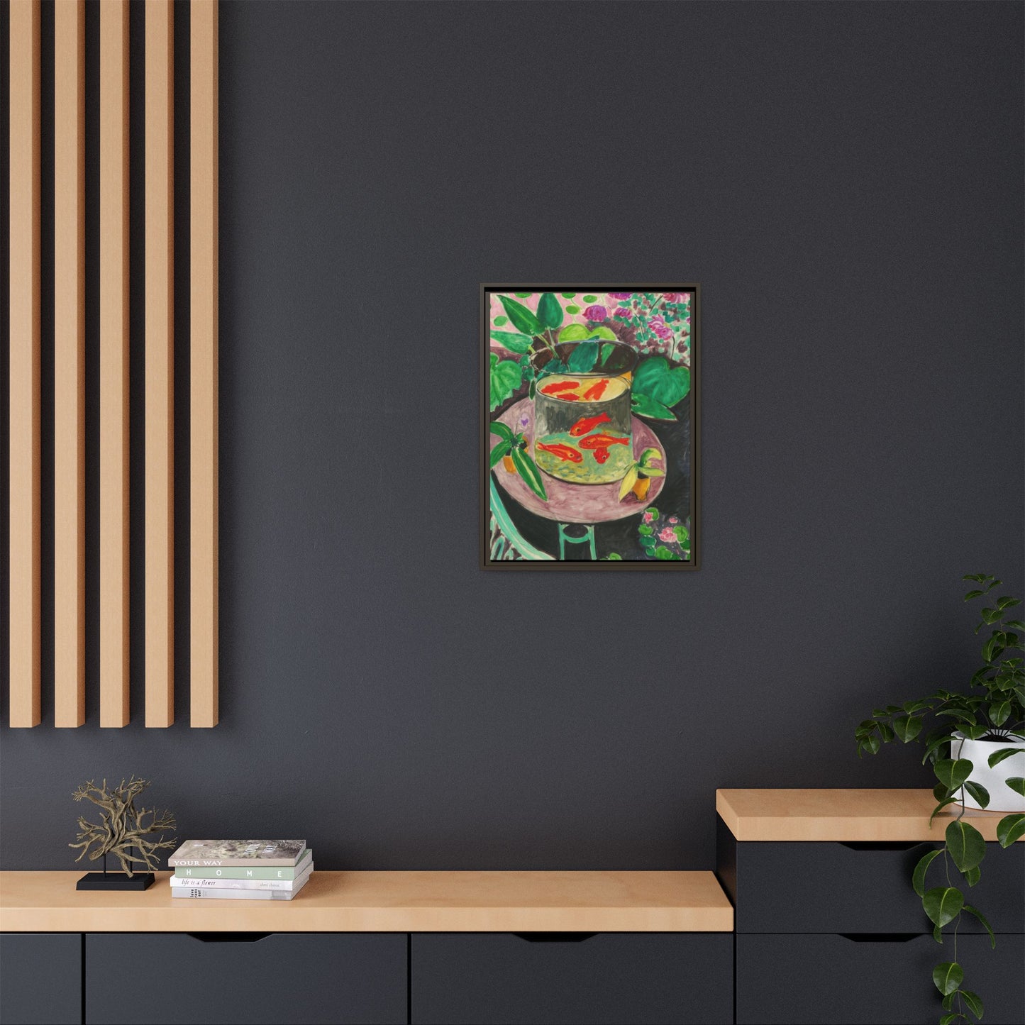 Matisse, Henri - The Goldfish (1912) - Matte Canvas, Framed