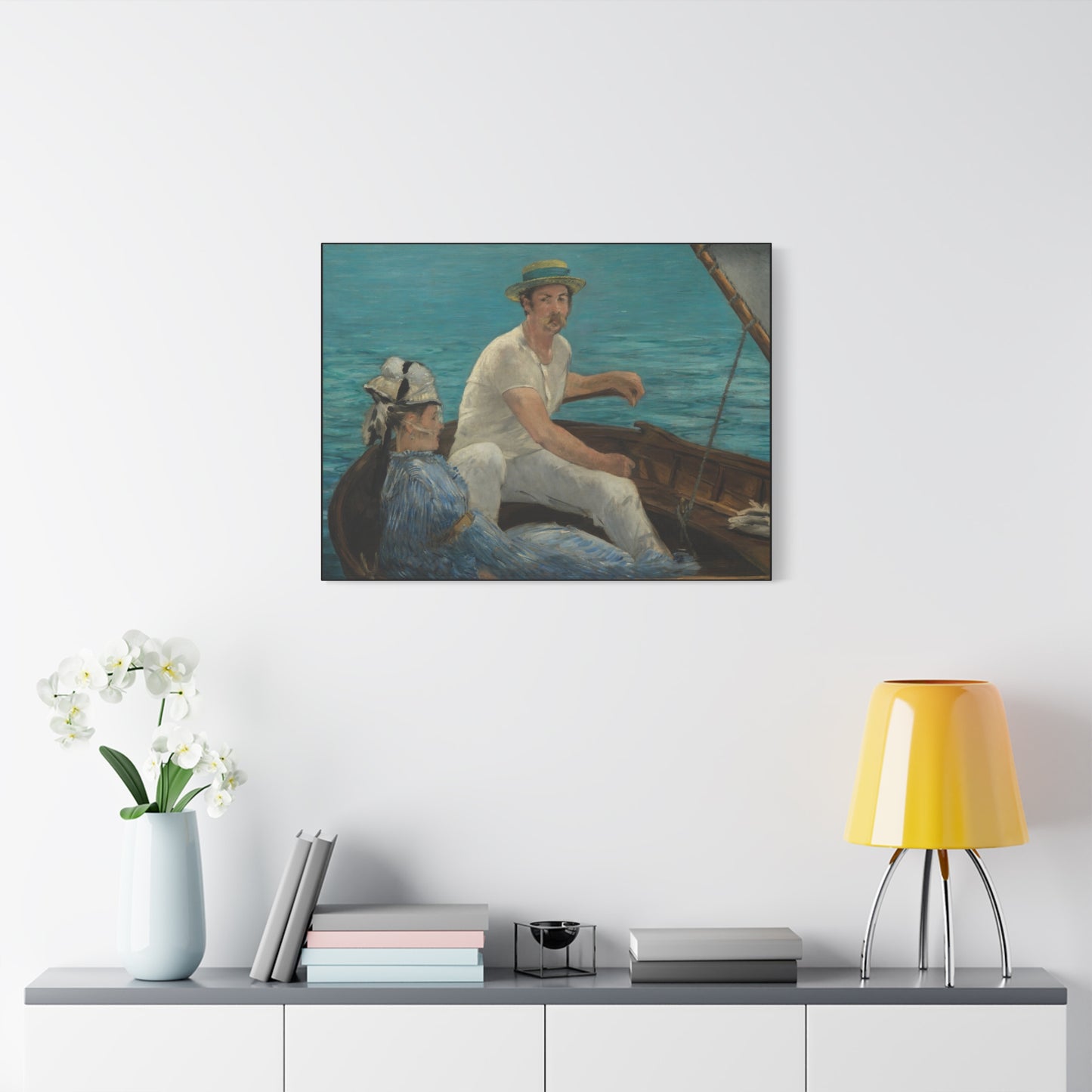 Manet, Édouard - Boating (1874) - Canvas Block, unframed