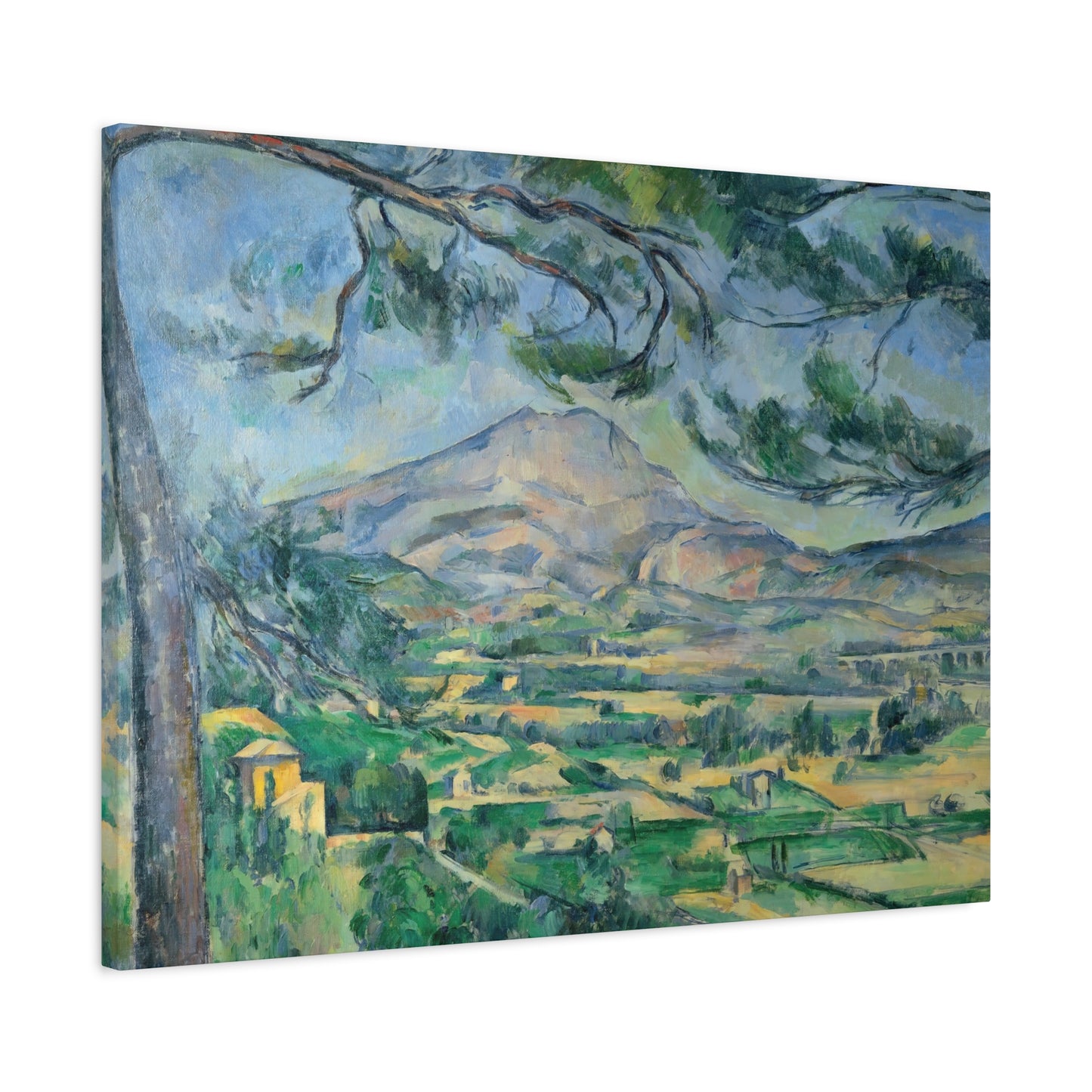 Cézanne, Paul - Mont Sainte-Victoire with Large Pine (1887) - Canvas Block, unframed
