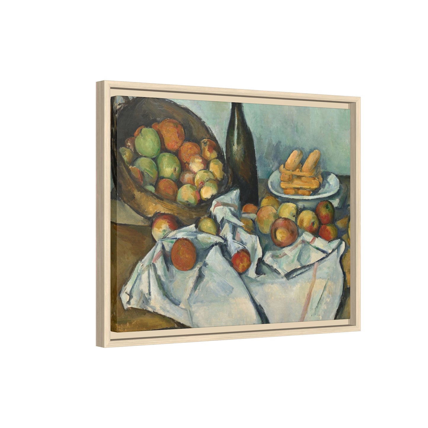 Cézanne, Paul - Basket of Apples (1893) - Matte Canvas, Framed