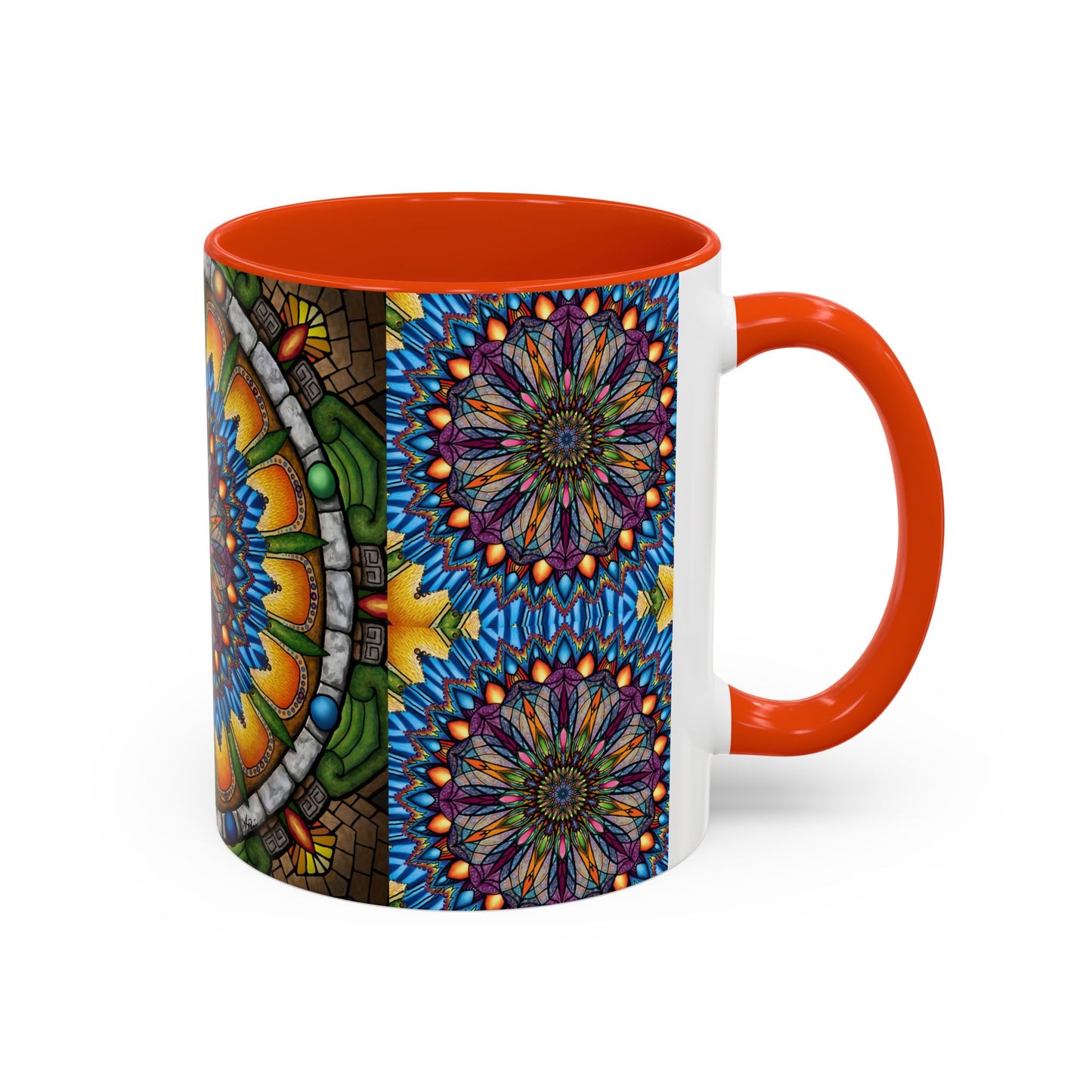 Pacio, Adam - Emerald Arrows Mandala - Colorful Accent Mugs