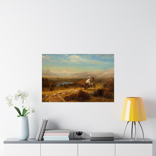 Bierstadt, Albert - The Last of the Buffalo  (1888) - Satin Posters