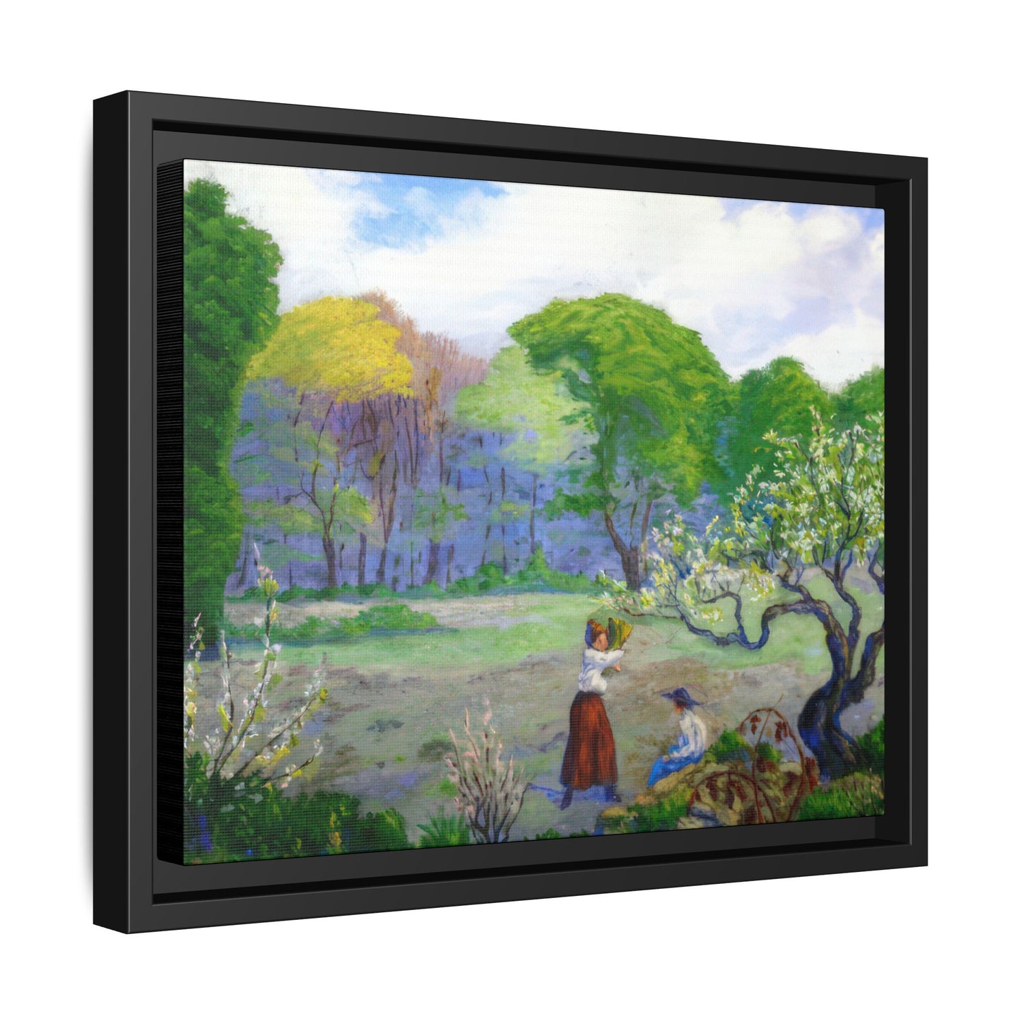 Ranson, Paul - Picking Flowers (1890) - Matte Canvas, Framed