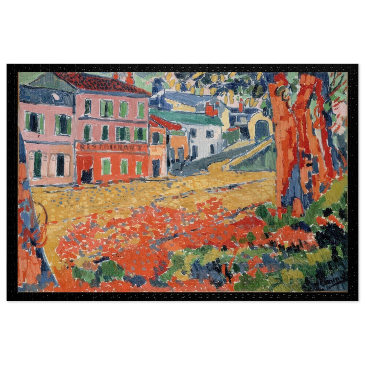 de Vlaminck, Maurice - Restaurant de la Machine à Bougival (1905) - 1000pc Jigsaw Puzzle