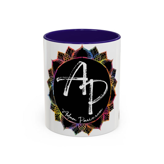 AdamPacio.com - Black Logo - Colorful Accent Mugs