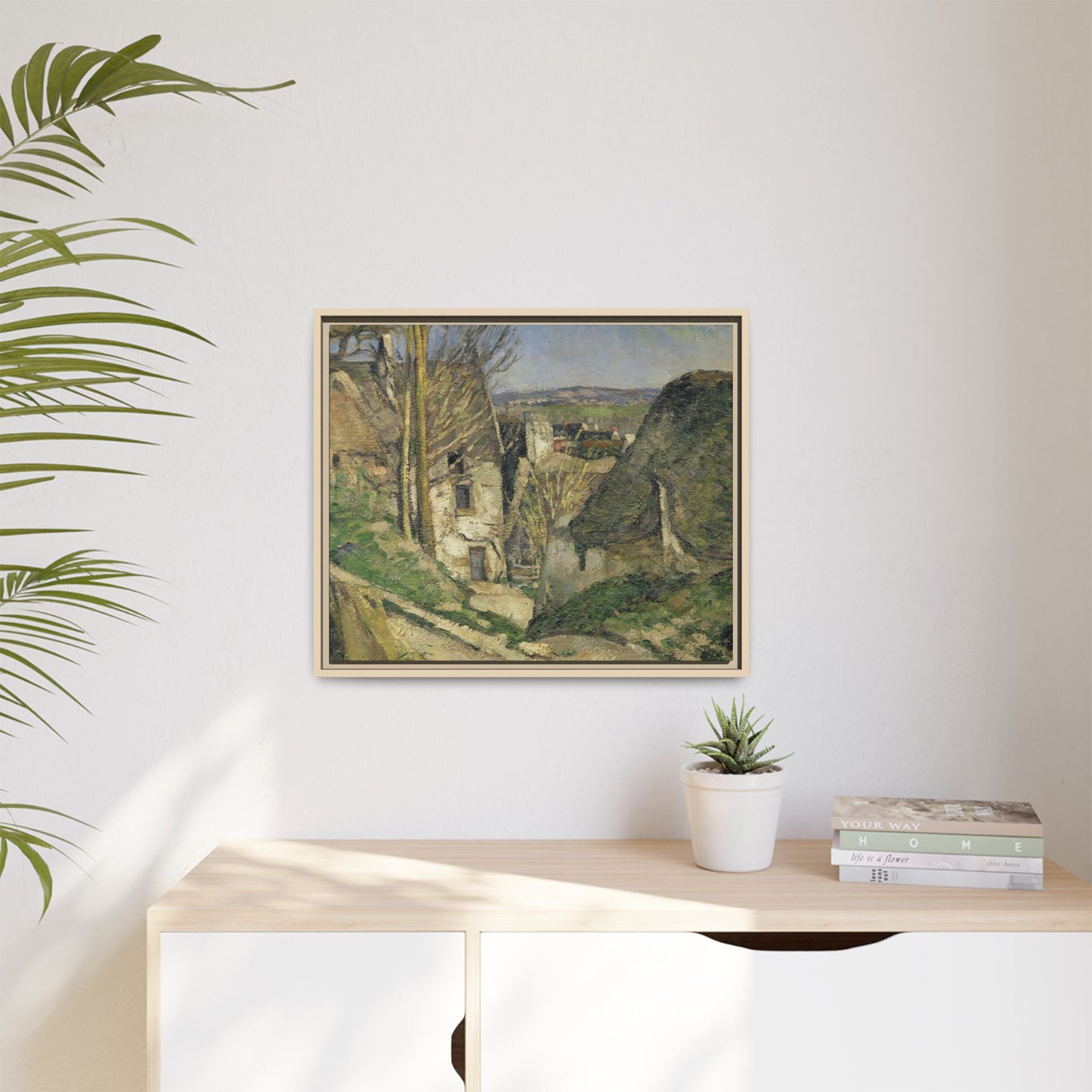 Cézanne, Paul - The House of the Hanged Man, Auvers-sur-Oise (1874) - Matte Canvas, Framed