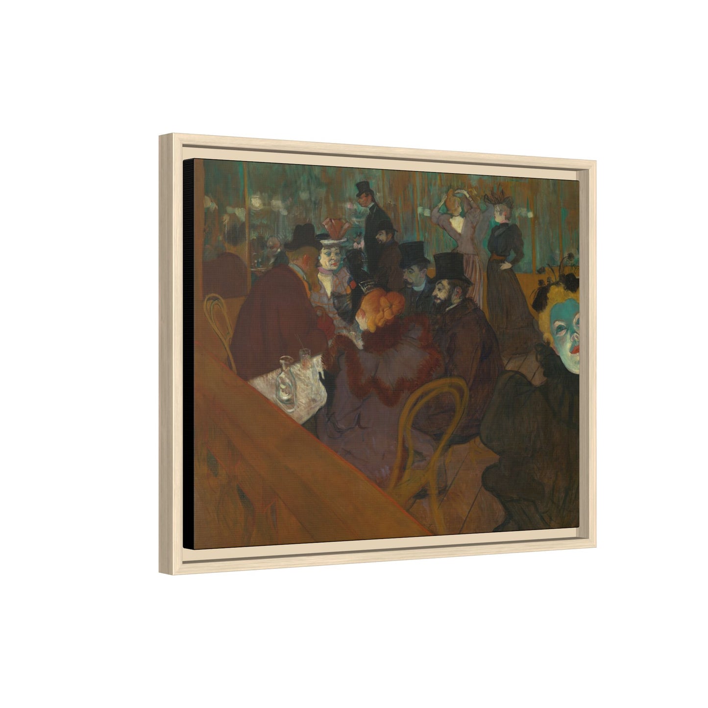 Toulouse-Lautrec, Henri - At the Moulin Rouge (1892) - Matte Canvas, Framed