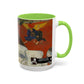Gauguin, Paul - Vision of the Sermon (Jacob Wrestling with the Angel) (1888) - Colorful Accent Mugs