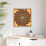 Lion Summer Mandala - Framed Canvas
