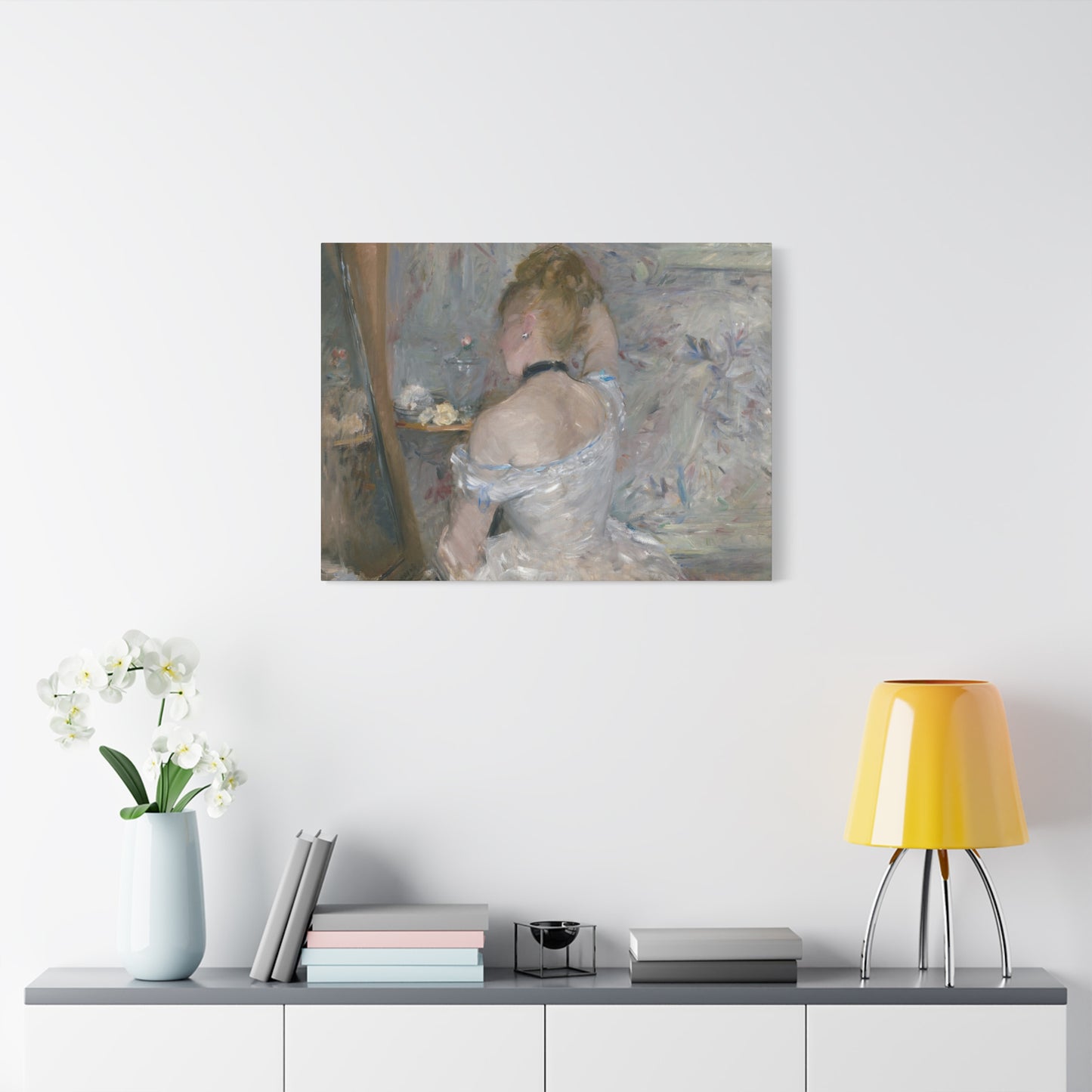 Morisot, Berthe - Woman at Her Toilette (1880) - Canvas Block, unframed