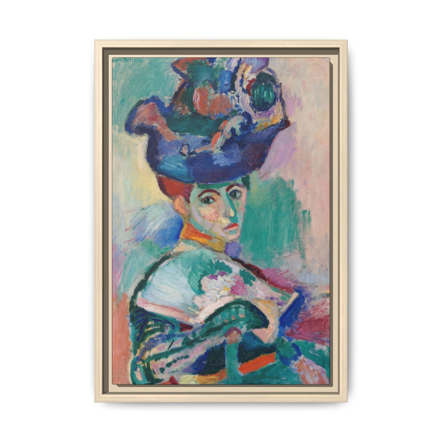 Matisse, Henri - Woman with a Hat (1905) - Matte Canvas, Framed