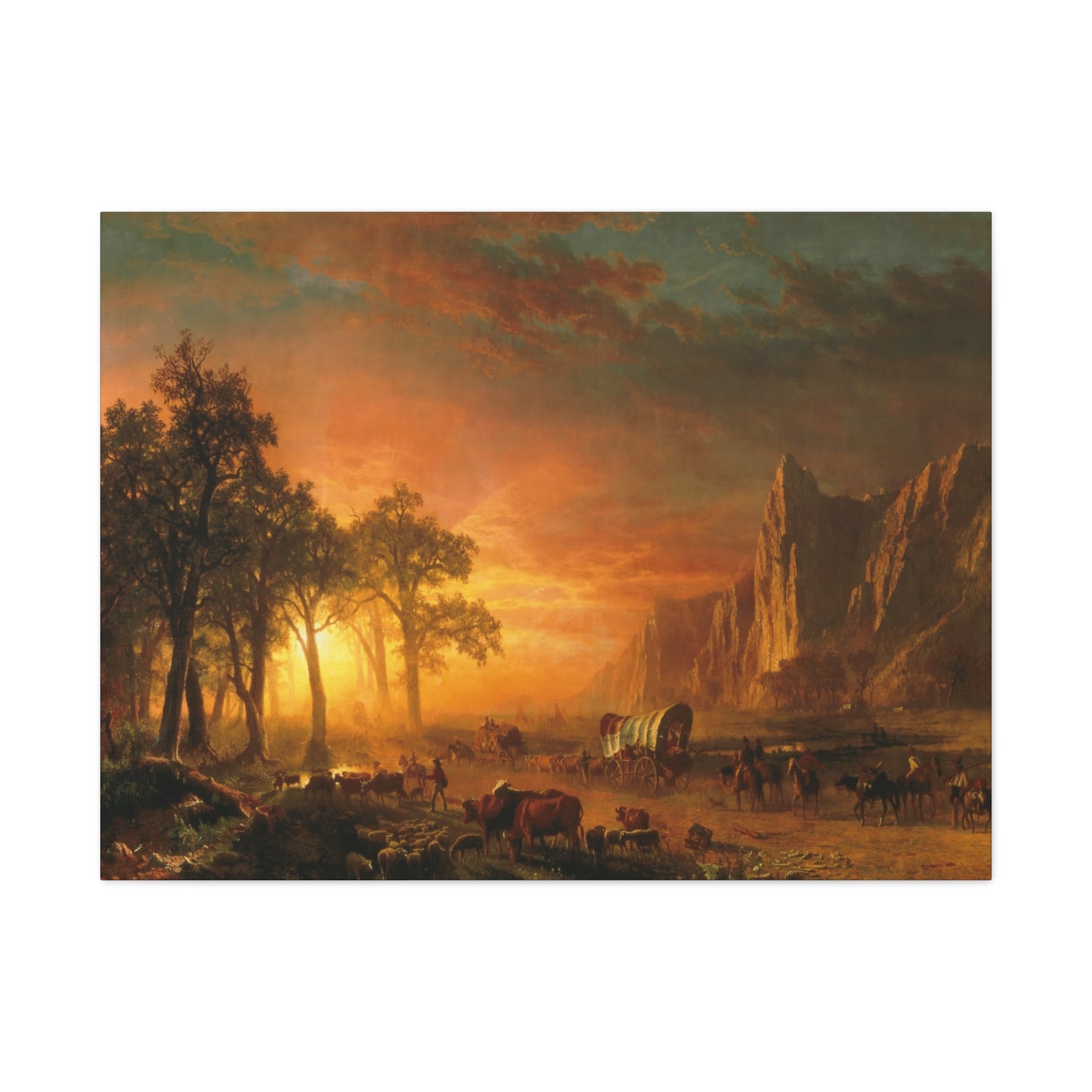 Bierstadt, Albert - Emigrants Crossing the Plains (1867) - Canvas Block, unframed