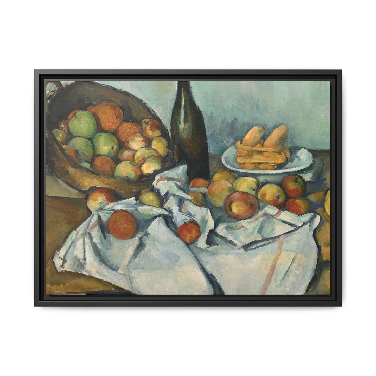 Cézanne, Paul - Basket of Apples (1893) - Matte Canvas, Framed