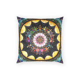 Obsidian Grandmothers Mandala - Poly Velvet Pillow