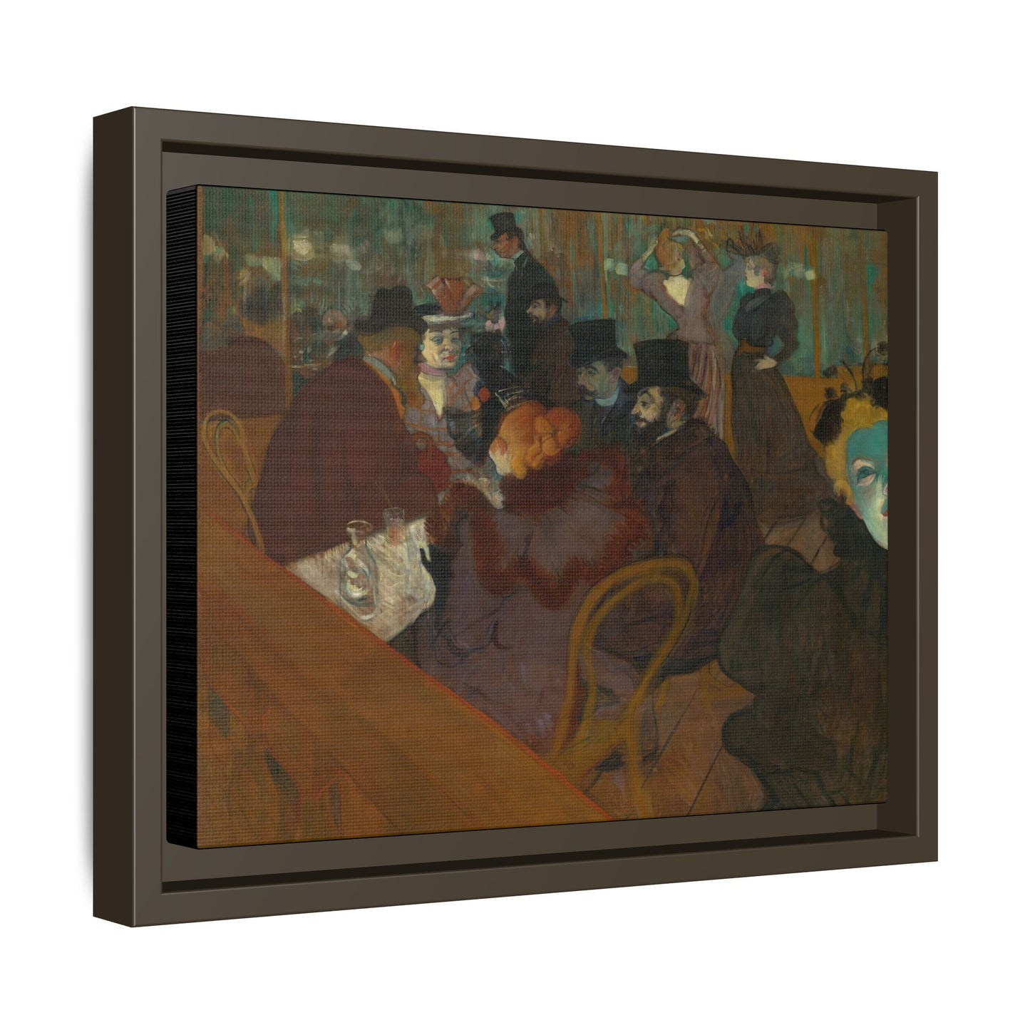 Toulouse-Lautrec, Henri - At the Moulin Rouge (1892) - Matte Canvas, Framed