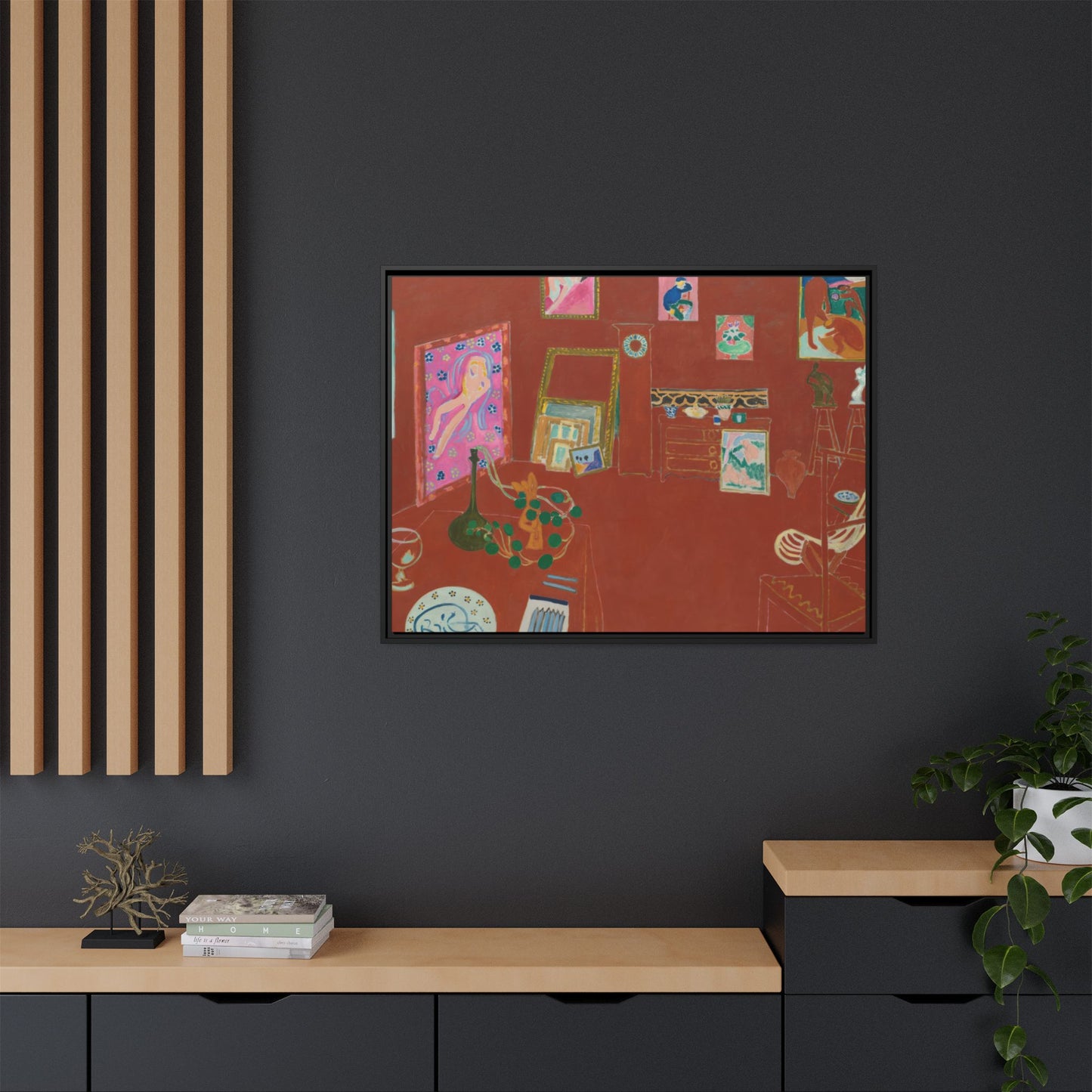 Matisse, Henri - The Red Studio (1911) - Matte Canvas, Framed