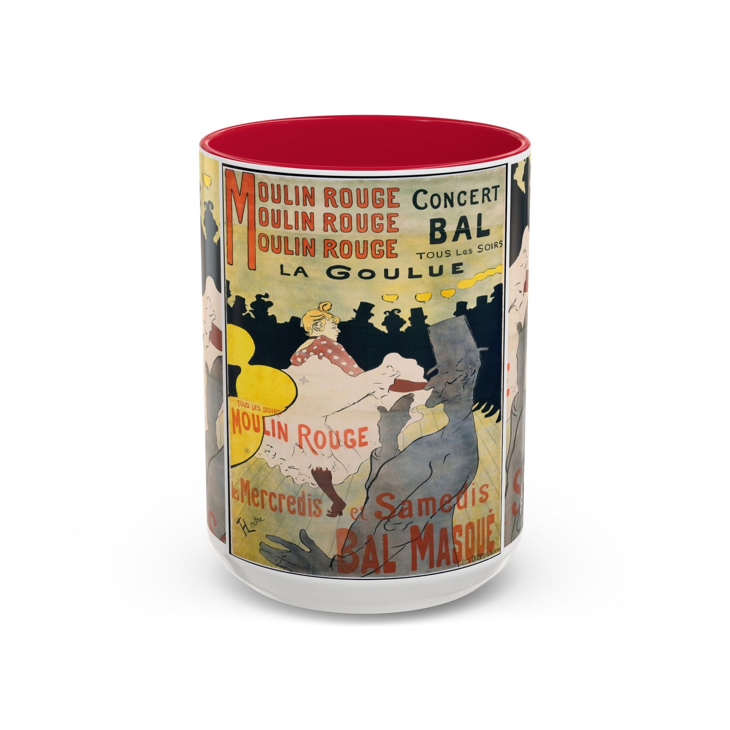 Toulouse-Lautrec, Henri - Moulin Rouge - La Goulue (1891) - Colorful Accent Mugs