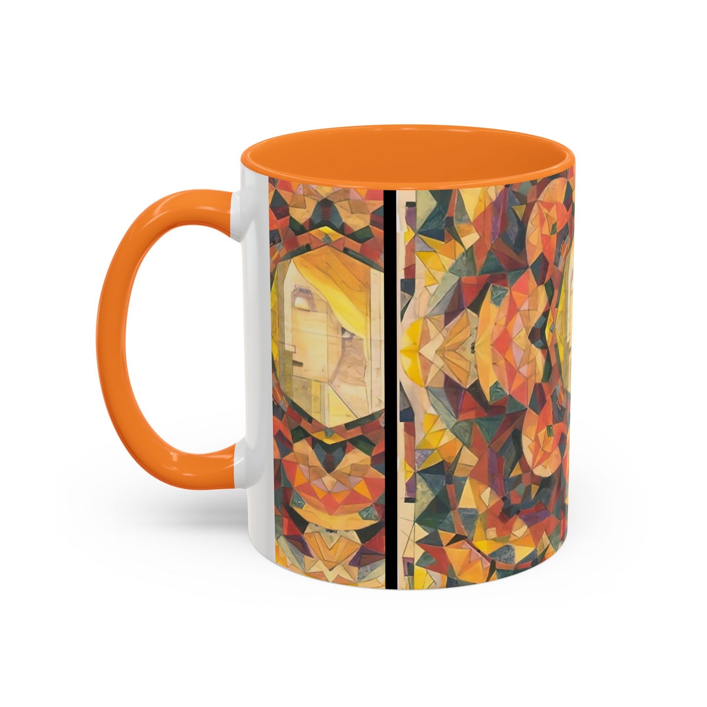Filiger, Charles - Woman’s Head with Closed Eyes (1893) - Colorful Accent Mugs