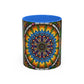 Pacio, Adam - Emerald Arrows Mandala - Colorful Accent Mugs