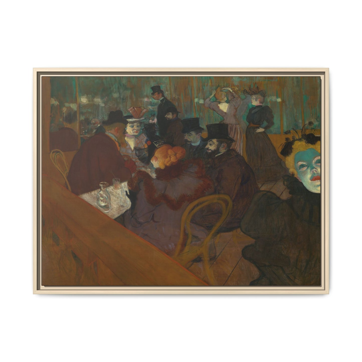 Toulouse-Lautrec, Henri - At the Moulin Rouge (1892) - Matte Canvas, Framed