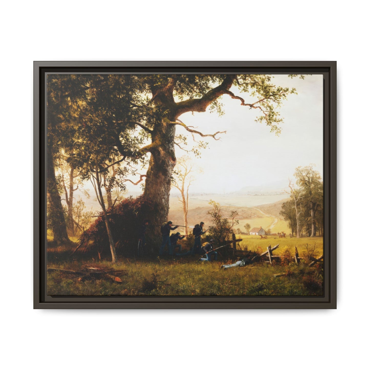 Bierstadt, Albert -  Guerrilla Warfare (1861) - Matte Canvas, Framed