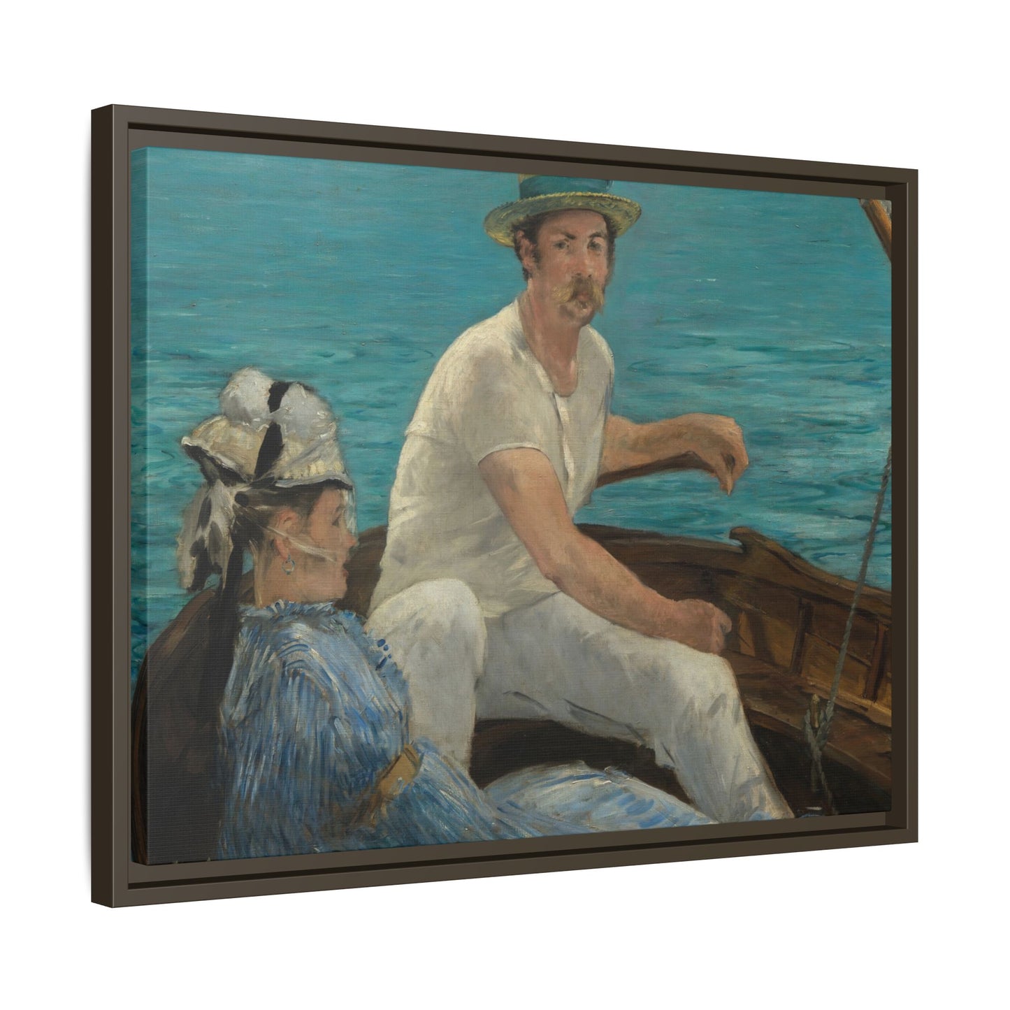 Manet, Édouard - Boating (1874) - Matte Canvas, Framed