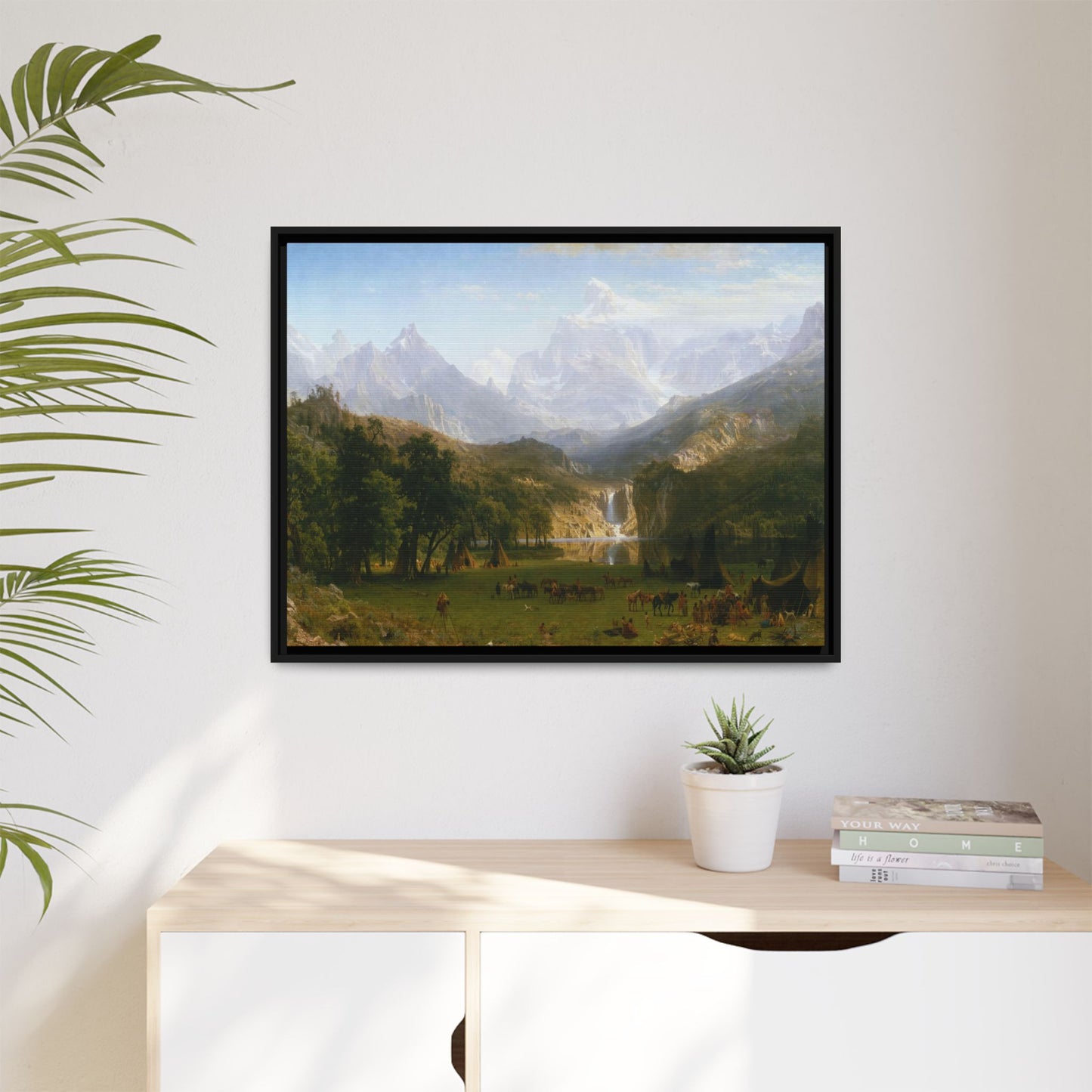 Bierstadt, Albert - The Rocky Mountains, Lander’s Peak (1863) - Matte Canvas, Framed