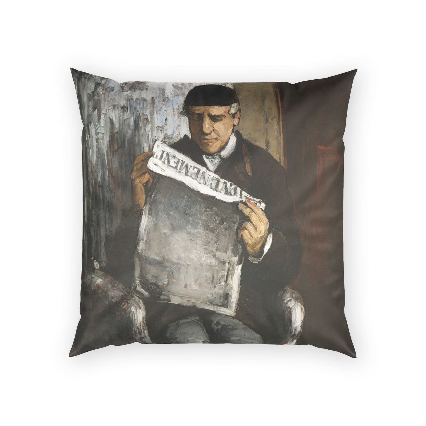 Cézanne, Paul - The Artist’s Father (1866) - Poly Velvet Pillow