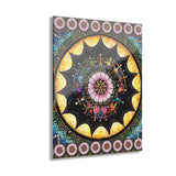 Obsidian Grandmothers Mandala - Acrylic Block