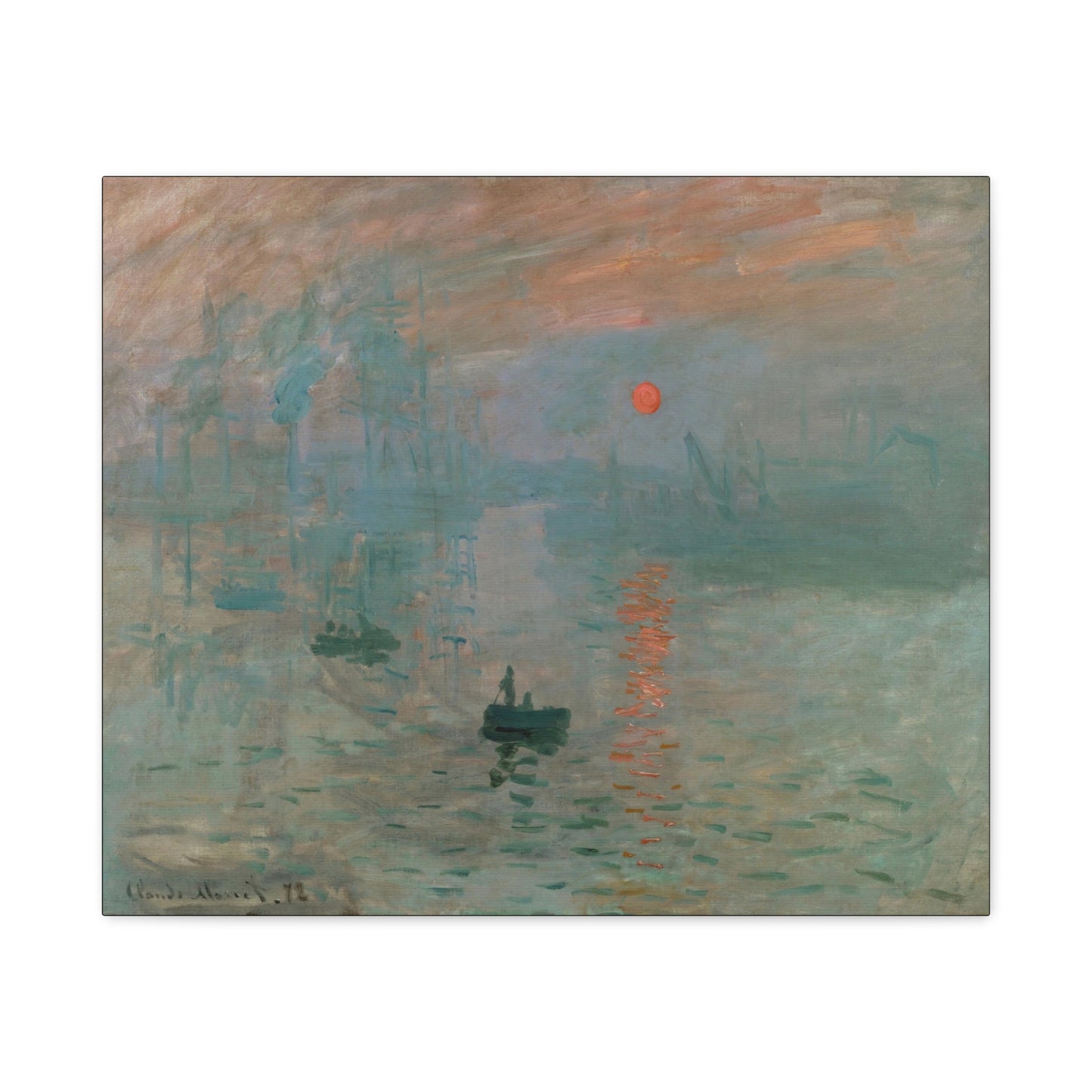 Monet, Claude - Impression, Sunrise (1872) - Canvas Block, unframed