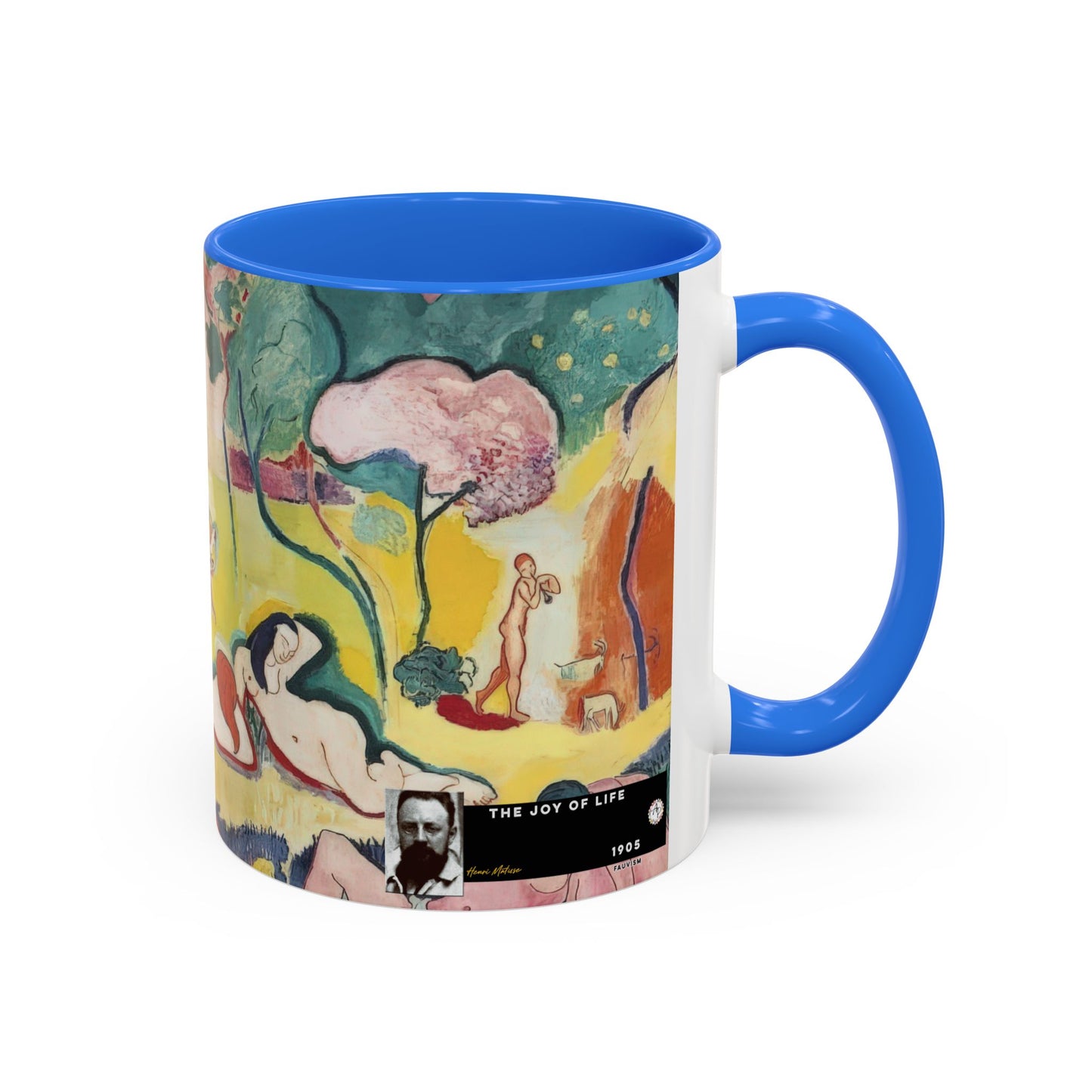 Matisse, Henri - The Joy of Life (1905) - Colorful Accent Mugs